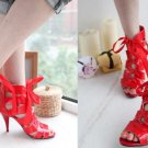 Red strap 3.5 inch Heels Indie Lolita Free Shipping