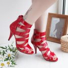 Roman style Red strap 3.5 Inch Heels Indie Lolita Free shipping