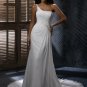 FW314 Free Shipping Beach Style One-shoulder Ruffle Chiffon A-line Wedding Dress