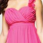 FB0016 One-shoulder  A-line Knee-lengh Chiffon Bridesmaid Dress
