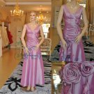 V-neck Taffeta Floor Length Mermaid Evening Dresses