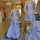 Custom Made Strapless A-line Taffeta Formal Evening Gowns