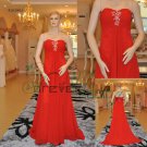 Sweetheart A-line Red Chiffon Evening Wear