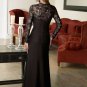 V0108 High Quality Long Sleeves Sheath Lace Mother Dresses