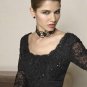 V0116 Top Sale Long Sleeves Black Lace with Beaded Mother Dresses