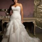 V0124 Free Shipping Mermaid Sweetheart White Plus Size Wedding Dresses