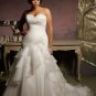 V0124 Free Shipping Mermaid Sweetheart White Plus Size Wedding Dresses