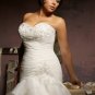 V0124 Free Shipping Mermaid Sweetheart White Plus Size Wedding Dresses
