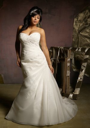 V0125 New Style Sweetheart Removlable Cap Sleeves Plus Size Wedding Dresses
