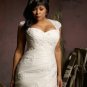 V0125 New Style Sweetheart Removlable Cap Sleeves Plus Size Wedding Dresses