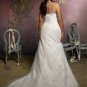 V0128 Elegant A-line Sweetheart Lace Over Tulle Plus Size Wedding Gowns