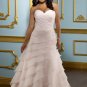 V0131 Beautiful Sweetheart A-line Chiffon Ruffles Plus Size Wedding Gowns