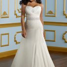 V0132 Custom Made Sweetheart Taffeta A-linePlus Size Wedding Dresses