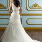 V0133 Free Shipping V-neck Taffeta A-line Plus Size Wedding Dresses 2012
