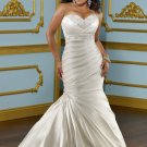 V0135 High Quality Sweetheart  SatinCourt Train Plus Size  Mermaid  Wedding Dresses