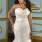 V0135 High Quality Sweetheart  SatinCourt Train Plus Size  Mermaid  Wedding Dresses