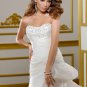 V0152 Custom Made Strapless A-line Ruffles Ivory Bridal Gowns