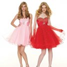 V0156 High Quality Sweetheart Mini Beaded Pink Homecoming Dresses