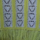 Pineapple Heart Yellow and White Baby Afghan