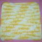 Yellow and White Crocheted Dishcloth