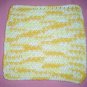 Yellow and White Crocheted Dishcloth