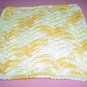 Yellow and White Crocheted Dishcloth