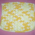Yellow and White Crocheted Dishcloth