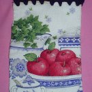 Crocheted Hanging Buttonless Dishtowel Apple