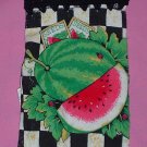 Crocheted Hanging Buttonless Dishtowel Watermelon