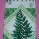 Crocheted Hanging Buttonless Dishtowel Fern
