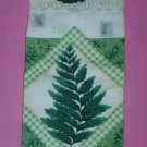 Crocheted Hanging Buttonless Dishtowel Fern