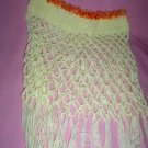 Lacey Yellow Poncho for Girl with fur