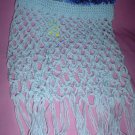 Lacey Light Blue Poncho for Girl with fur