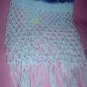 Lacey Light Blue Poncho for Girl with fur