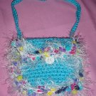 Coin Purse Teal with fur