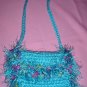 Coin Purse Teal with fur