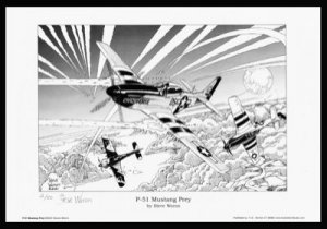 Woron's P-51 MUSTANG'S PREY~S&N'd ED. of only 30~Hurry!