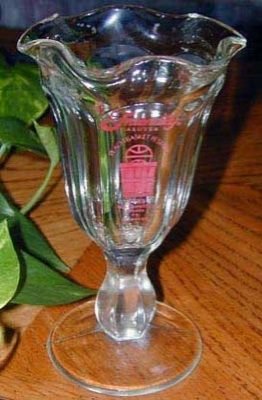 FRIENDLY Salutes Peach Basket Festival North Carolina-Glass Ice Cream Dish