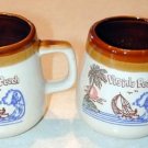 2 Two Decorative Short VIRGINIA BEACH Mug~very unique 2 Two Decorative Short VIRGINIA BEACH Mug~very unique