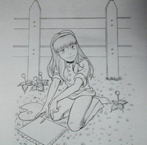 Steve Jackson Games Original RPG ART #26 Artist Girl