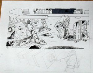 Steve Jackson Games Original RPG ART #20 Alien Loader