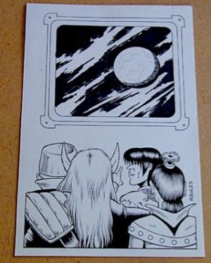 Steve Jackson Games Original ART #2 Viewscreen Aliens