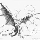 Signed Steve Woron DRAGONRIDER Fantasy Art + free 4 BIN