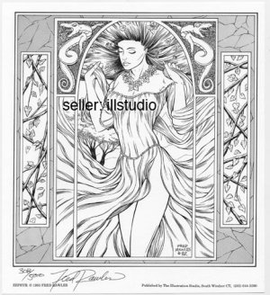 ZEPHYR~1993 Fantasy Art SIGNED Print by Fred Rawles WOW