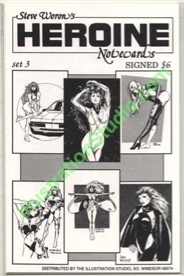 Steve Woron's SIGNED sexy Heroine NoteCard set #3 of 3!