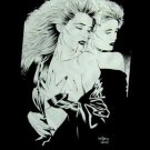 Steve Woron's VAMPIRE~white on black Tshirt Sexy-NEW XL
