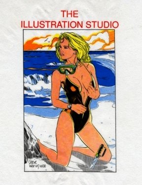 Steve Woron's Pinup Art~SKIN DIVER T-shirt Sexy-NEW XXL