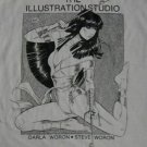 1989 Steve Worons LADY NINJA Elektra T-Shirt XL/L Size!