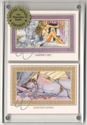 Autographed Steve Woron TWO GUINEVERE Cards Screwdown