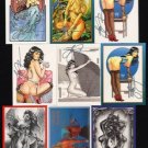 BETTIE PAGE & SHEENA 9 Card Subset #2~S.Woron *SIGNED*!